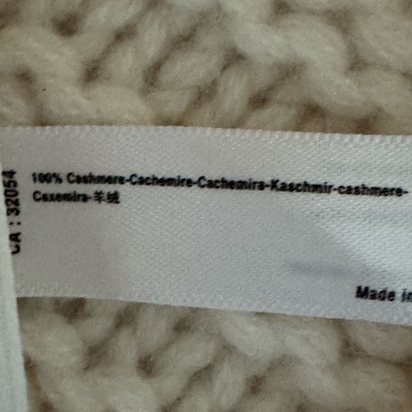 Anthropologie Cream Cashmere Beanie Hat NWT main image 4